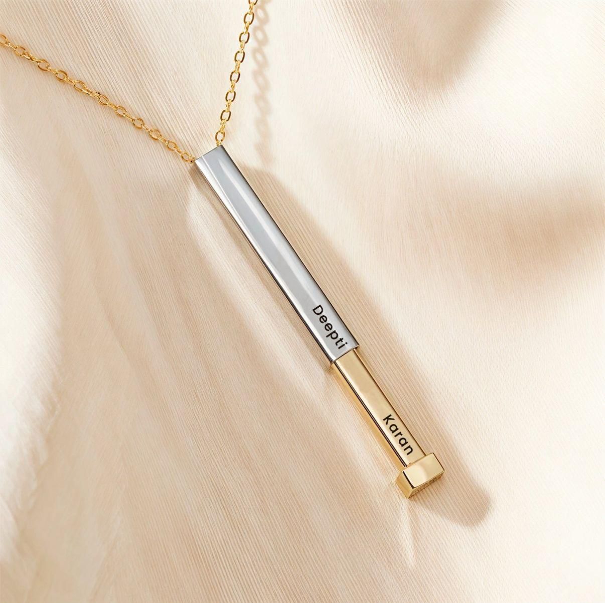 Personalized Couple Name Pendant Necklace